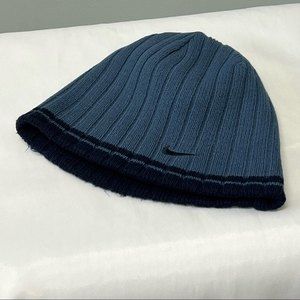 Nike Navy Blue reversible stocking winter hat one size fits most